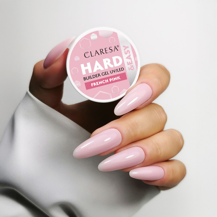 Claresa Żel budujący Hard&easy builder gel french pink 12g