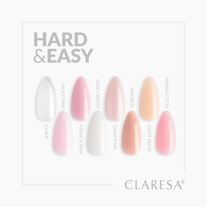 Claresa Żel budujący Hard&easy builder gel natural 12g
