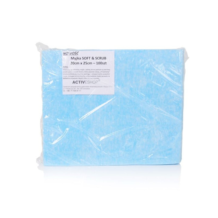 Jednorazowe chusty-myjki zabiegowe 100 szt. soft&scrub 20 x 25 cm