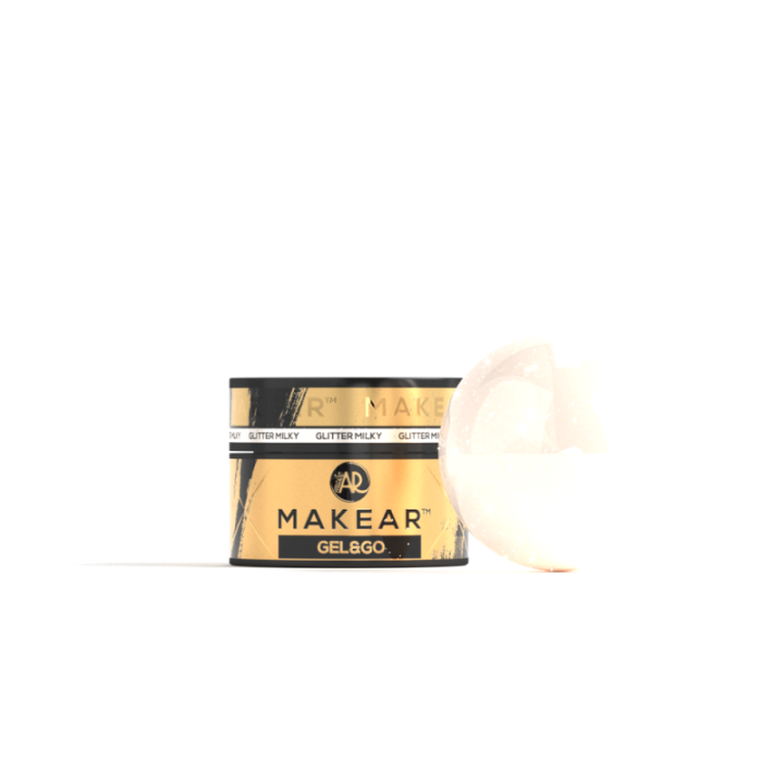 Żel do paznokci Makear GG20 Milky Glitter - Gel&Go 15ml
