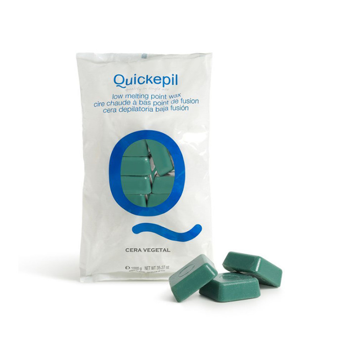 Quickepil wosk do depilacji o niskiej temperaturze topnienia vegetal 1 kg zielony