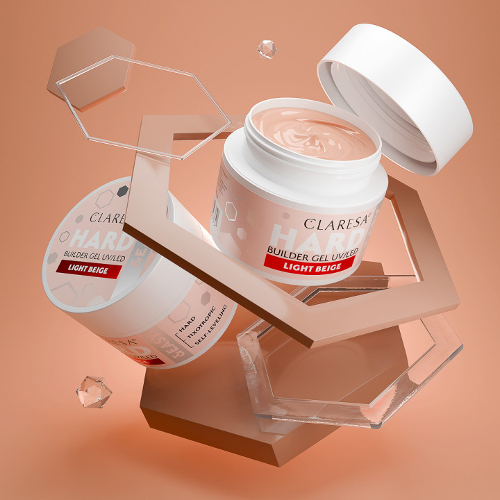 Claresa Żel budujący Hard&easy builder gel light beige 45g