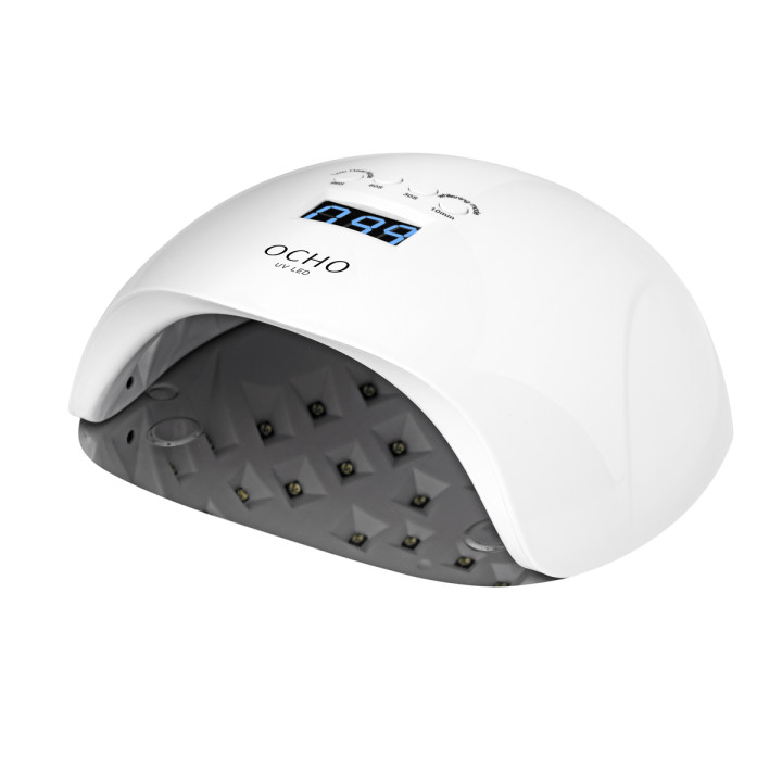 Lampa UV LED OCHO NAILS X13 65W plus biała z lustrzanym dnem