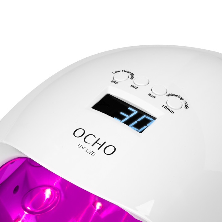 Lampa UV LED OCHO NAILS X13 65W plus biała z lustrzanym dnem