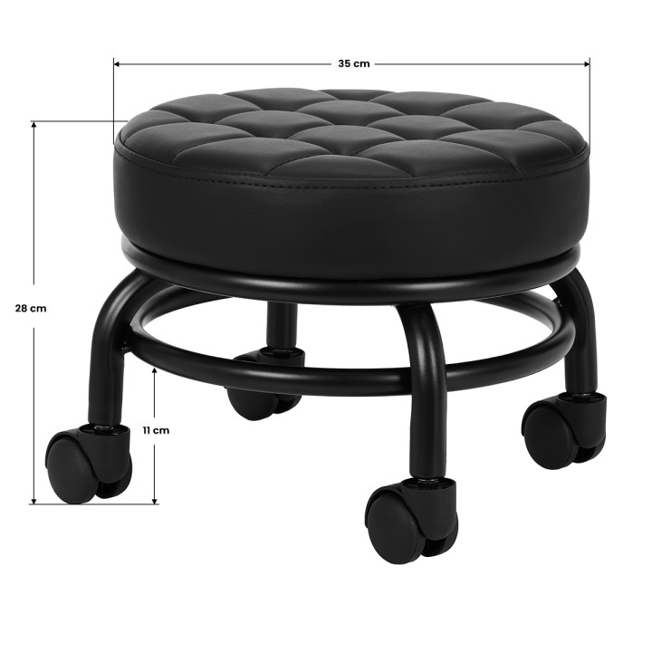 Taboret kosmetyczny do pedicure H13 czarny