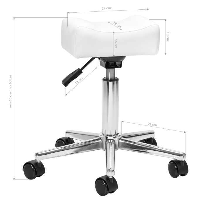 Podnóżek mobilny do pedicure Sillon Bell biały