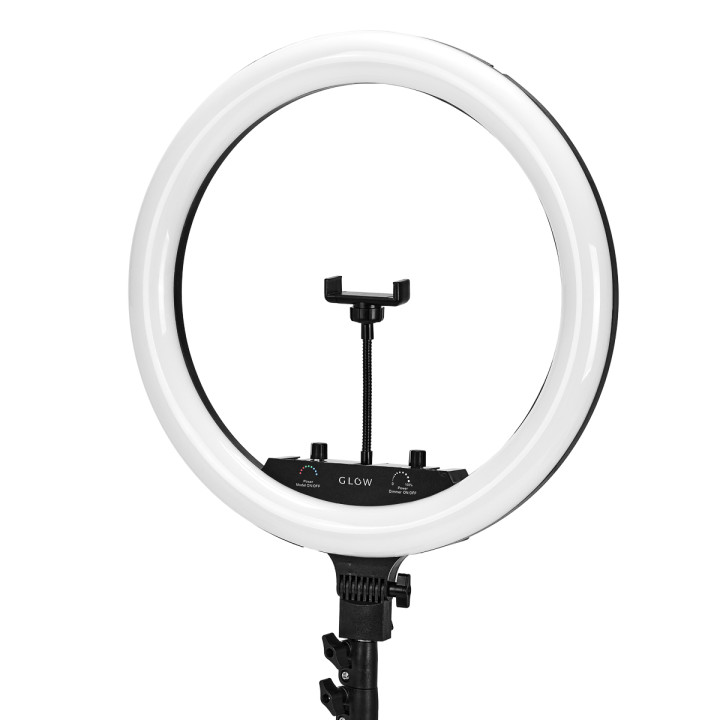 GLOW lampa pierścieniowa ring 18"" bsc ze statywem 45W