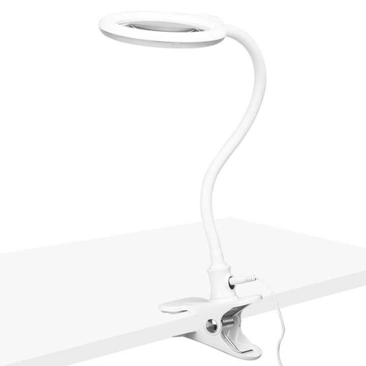 Lampa lupa Elegante 2014-2r 30 led smd 3d z podstawką i klipsem na biurko
