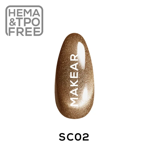 Makear SC02 Lakier hybrydowy 8ml Cat Eye 