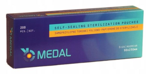  Medal Torebki do sterylizacji 90 x 230 mm (200 szt) 