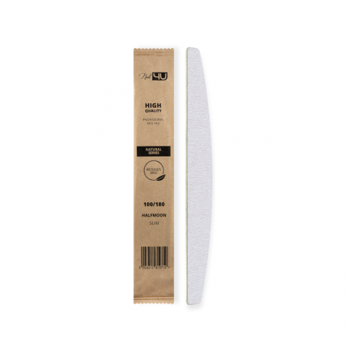 Nail4U Pilnik do paznokci Slim Natural II 100/180 Łódka Półksiężyc 50 sztuk