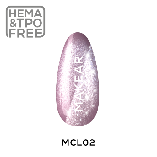 Makear MCL02 Fluffy violet Lakier Hybrydowy CatEye 8ml