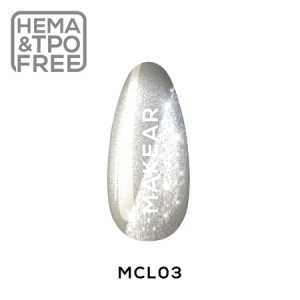  Makear MCL03 Silver Purr Lakier Hybrydowy CatEye 8ml