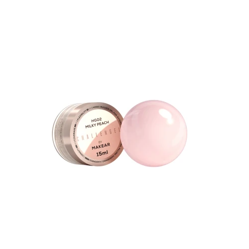 Makear Challengel Milky Peach HG02 - żel budujący 15 ml