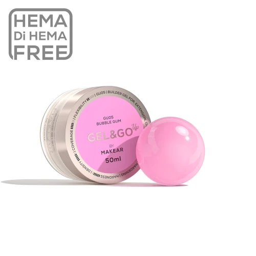 Makear żel budujący 50 ml - Gel&Go Up Bubble Gum GU05