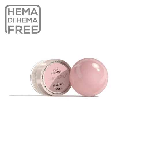 Makear żel budujący 15 ml - Gel&Go Up Caramel GU07