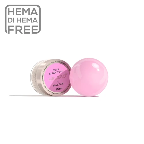 Makear żel budujący 15 ml - Gel&Go Up Bubble Gum GU05