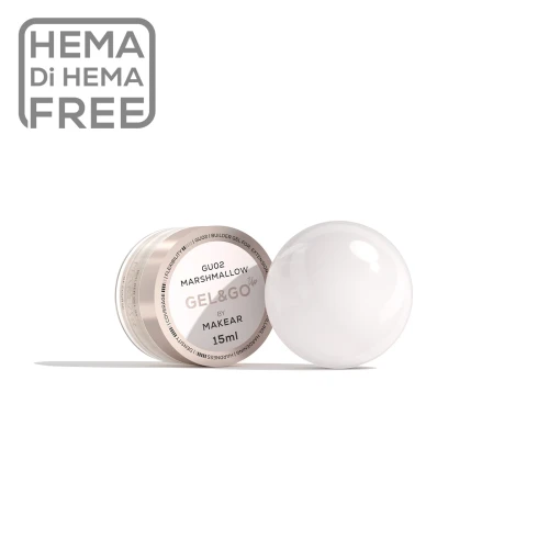 Makear żel budujący 15 ml - Gel&Go Up Marshmallow GU02